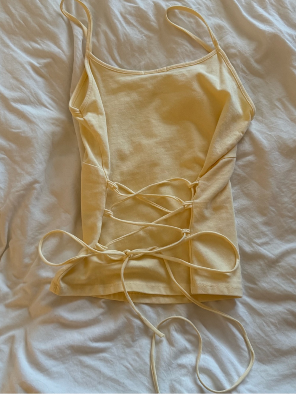 Brandy Melville Yellow Spaghetti-Strap Tank Top - Picture 2 of 3